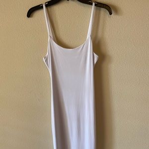 Spaghetti strapped white dress